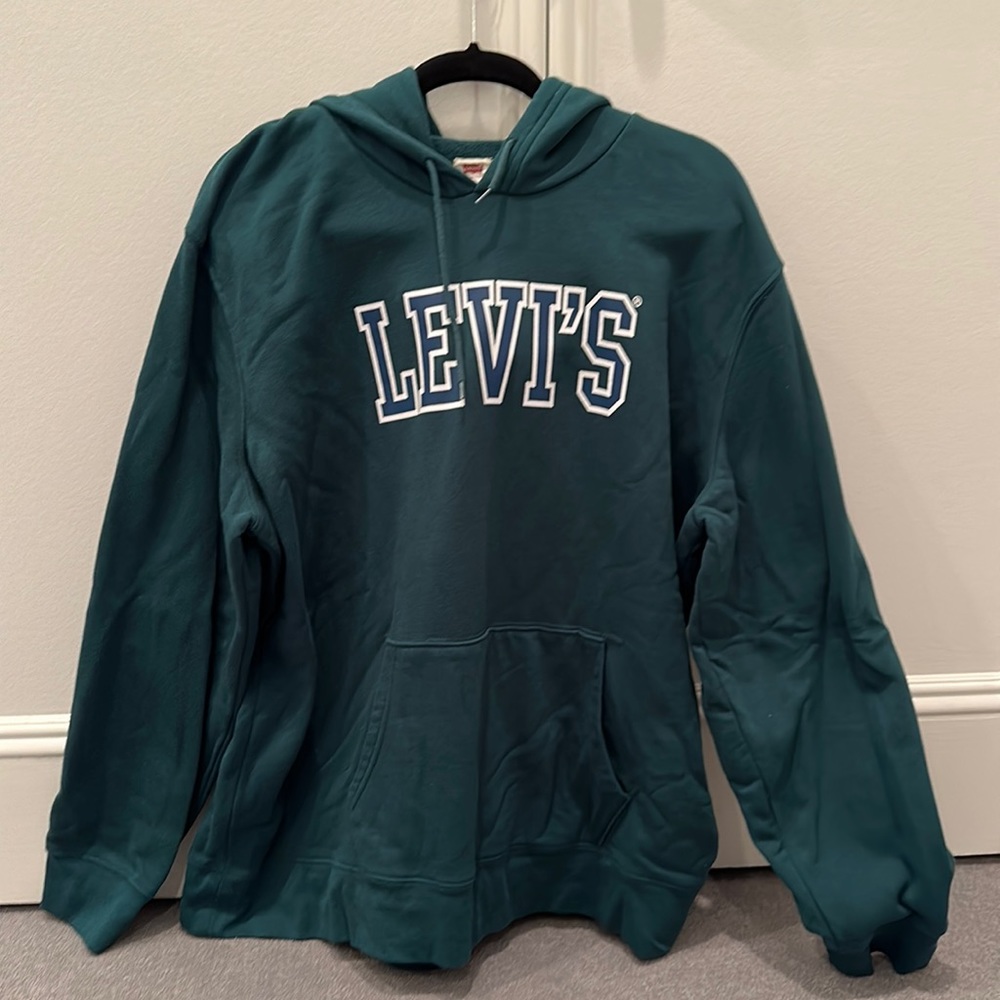 Brand New Levi’s Green & Blue Pullover Hoodie in an XXL